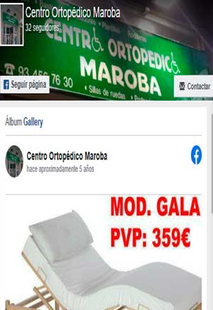 Visita el Facebook de Ortopedia Maroba